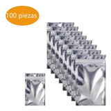 Nuevo 100 Bolsas Metalizadas Aluminio Resellable Alimentos