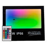 Kit 5 Refletor Holofote Led Rgb Multicolorido 100w Ip66 