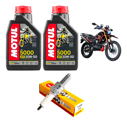 Kit Aceite Motul 20w50 Bujia Ngk Vento Crossmax 250 250 Pro