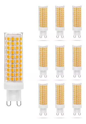 10 Lampada Led Halopim G9 12w 72 Led Lustre Arandela 110/220