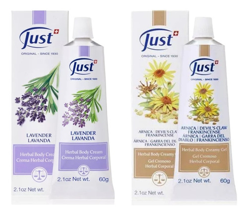 Crema De Lavanda Y Gel De Árnica Swiss Just Nuevos Original 