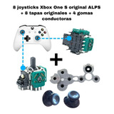 8 Joystick Xbox One S Con Tapas + 4 Gomas Conductoras