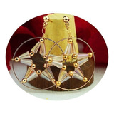 Aretes Broqueles Oro 18k Arracadas Estrella Brillante Mujer