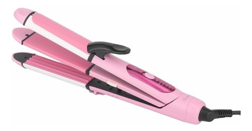 Plancha De Cabello Pelo Alisadora Y Onduladora 3 En 1 Sd-670 Color Rosa