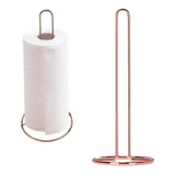 Porta Papel Toalha De Metal 31cm Rose Gold