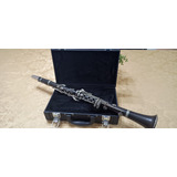 Clarinete G. Pruefer Garganta De Prata Em Hard Huber Estojo