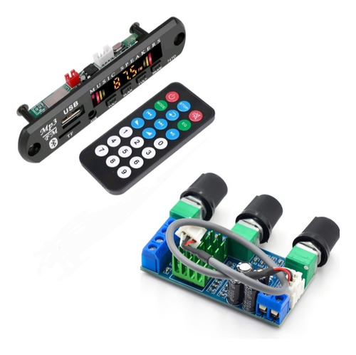 Kit Placa Decodificadora Bluetooth E Amplificador 2x80w 