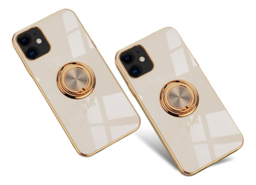 2×funda Protectora For iPhone Anti-caída Soporte De Anillo