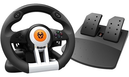 Kit Volante Con Pedales Krom K-wheel Pc Ps4 Xbox Negro