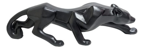 Estatueta Pantera Negra  Decoração Luxo Poder Leopardo 