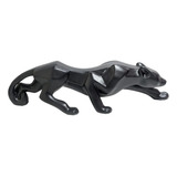 Estatueta Pantera Negra  Decoração Luxo Poder Leopardo 