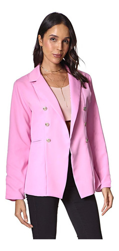 Blazer Feminino Slim Forrado Clássico Moda Social Versátil