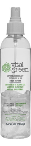 Desodorante Cristal Alumbre Spray Corporal 150g Vital Green