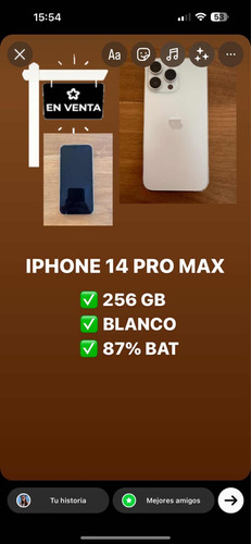 iPhone 14 Pro Max Negro Y Blanco Con 87 Y 91 % De Batería