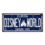 Cartel Chapa Patente Disney World Florida