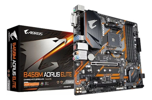 Motherboard Gigabyte B450 Aorus Elite Am4 Ddr4 Ssd M.2 Rgb