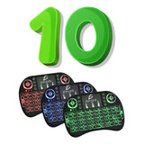 Kit 10pz Mini Teclado Inalambrico Iluminado Recargable Tc09p