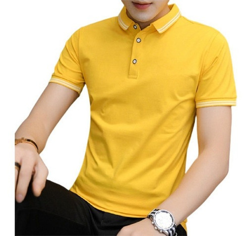 Zmshop Camisa Hombre Manga Corta Cuello Polo Color