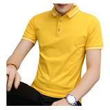 Zmshop Camisa Hombre Manga Corta Cuello Polo Color