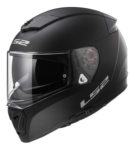 Casco Integral Ls2 Breaker Ff390 Solid Negro Mate Moteros