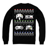 Playera Manga Larg Ugly Christmas Sweater Video Juegos Gamer