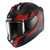 Casco Para Moto Shark Skwal I3 Rhad Kur Negro/ Rojo