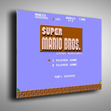 Cuadro Metalico De Super Mario Bross Nes, Retro, Lamina