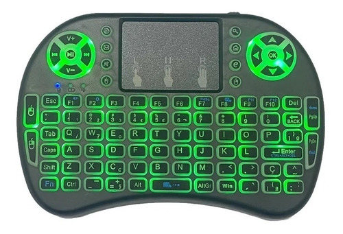 Mini Teclado Keyboard Sem Fio Wireless Iluminado Luz Led