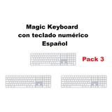 Pack, 3 Teclados Bluetooth Mac, A1843, Español