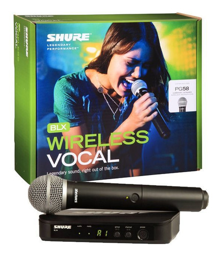 Microfone Sem Fio De Mão Shure Blx24/pg58 - Wireless Vocal