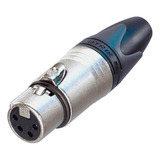 Conector Neutrik Xlr Hembra 4 Polos Xx Cromado Nc4fxx