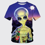 Playeras Con Estampado 3d De Alien, Ropa De Calle, Divertida