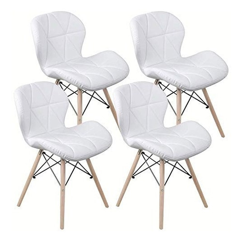 Set 4 Silla Eames Diamond Tapizada Eco Cuero - Alto Impacto