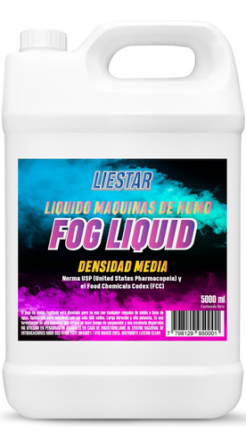 Liquido Maquina De Humo Profesional 5 Litros Densidad Media