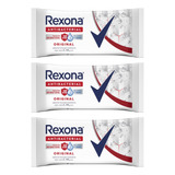 Rexona Antibacterial Original Jabon En Barra 3u. Kit X3