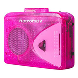 Retrofutureinc Reproductor De Cinta De Casete Rosa Portátil 