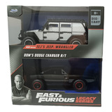 Set Fast & Furious Escala 1:32, Jeep Wrangler -dodge Charger