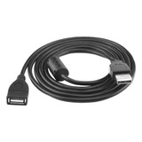 Cabo Extensor Usb 2.0 A Macho X A Fêmea - 2mts Cor Preto