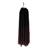 Apliques De Cabelo Cabelo Sintético Nina Softex Pacotinho Estilo Crochet Braids, Avermelhado_#99j De 55cm - 1 Mecha Por Pacote