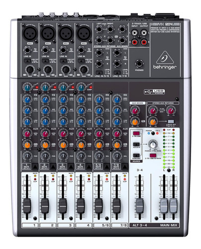 Mesa Som Analogica 6 Canais Usb Eq Behringer Xenyx 1204usb