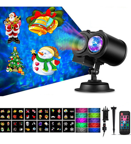 Luz De Proyector Decorativa Impermeable Para Fiestas Navideñ