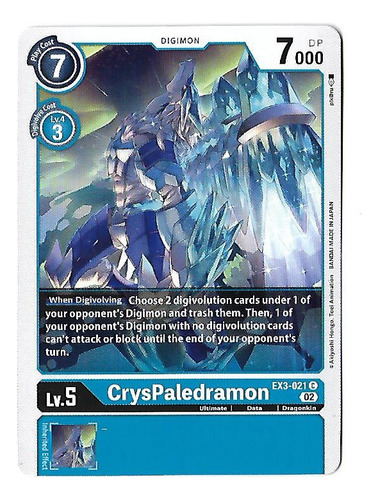 Digimon Ccg Cryspaledramon - Common Ex3 Frete Incluso