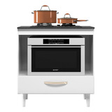 Balcão Para Cooktop E Forno Nicioli Com 1 Gaveta Branco