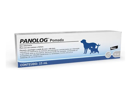 Pomada Anti-inflamatória Panolog 15ml P/ Cães Gatos - Elanco