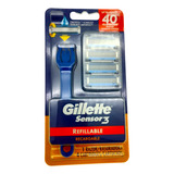 Rastrillo Gillette Sensor 3 Recargable Con 4 Cartuchos