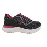 Zapatillas Deportivas Negro Fucsia Niñas 27 Al 34