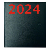Agenda Cuero Morgan Hornet Semanal Cuaderno Apta Grabado Año 2024 Color De La Portada Negro
