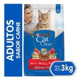 Alimento Para Gatos Cat Chow 3 Kg Carne(1 Saco)super