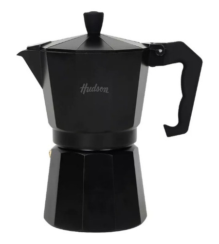 Cafetera Aluminio Hudson Black Estilo Italiana 6 Poc Pettish