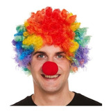 Peluca Afro Payaso Colores Multicolor Disfraz Hallowen Lgbt